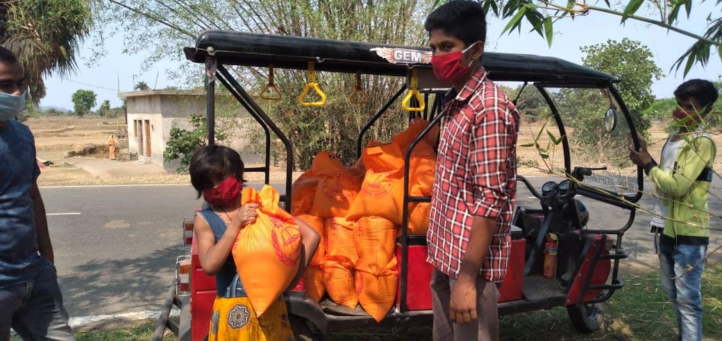 Mid Day Meal Distributed as Monthly Ration to School Kids